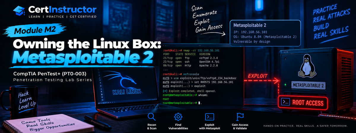 Xử gọn máy Linux — Metasploitable 2 (Pentest Range Module M2)