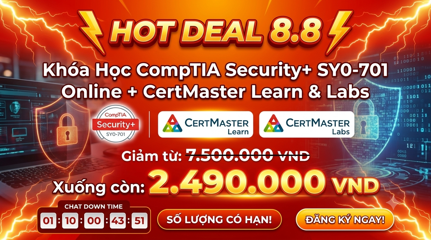 Hot Deal 8.8 – Khóa Học CompTIA Security+ SY0-701